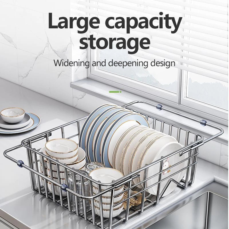 Expandable Stainless Steel Sink Drain Rack
