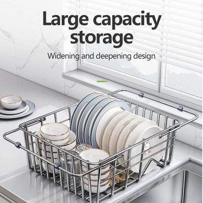 Expandable Stainless Steel Sink Drain Rack