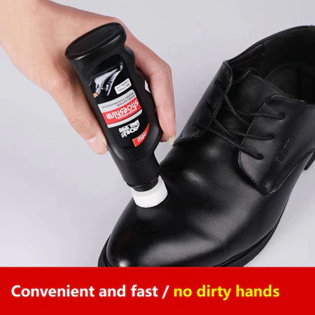Premium Liquid Shoe Polish Wax with Built-in Sponge-head Applicator