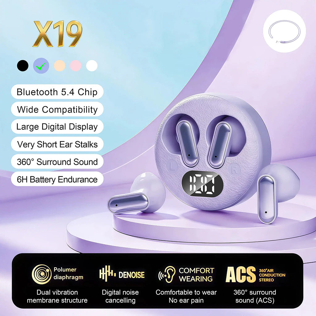 X19 Short-Stem Wireless Earbuds