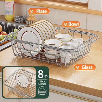 Expandable Stainless Steel Sink Drain Rack