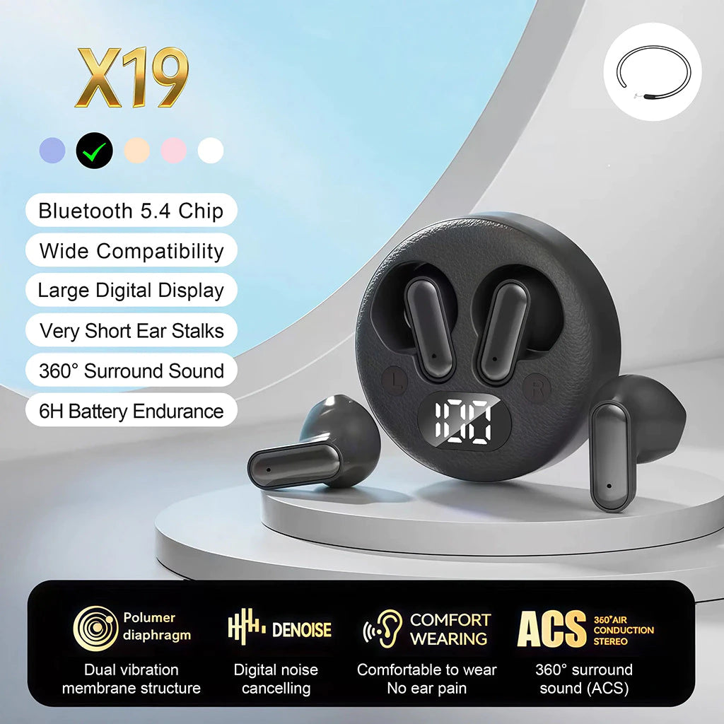 X19 Short-Stem Wireless Earbuds