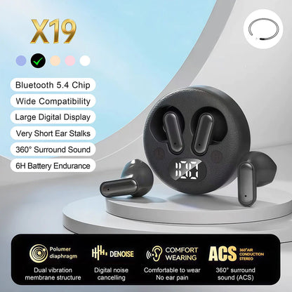 X19 Short-Stem Wireless Earbuds