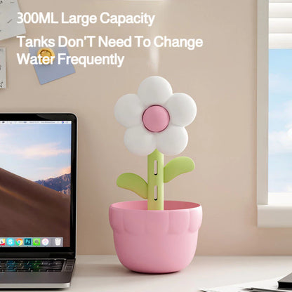 2-in-1 Flower Humidifier Night Light