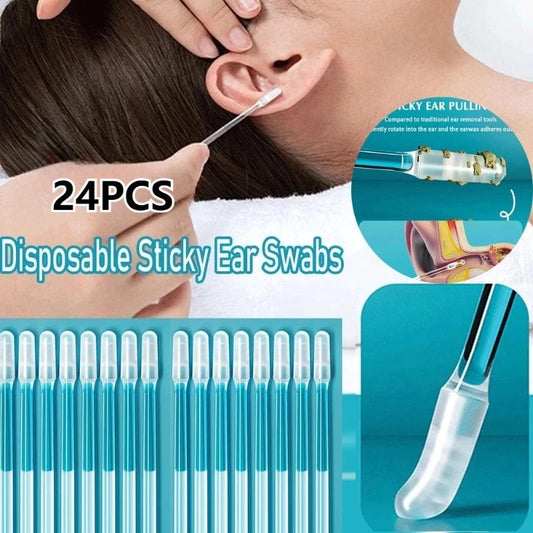 24PCS Sticky Ear Wax Removal Sticks