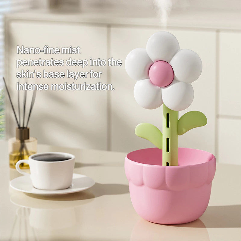 2-in-1 Flower Humidifier Night Light