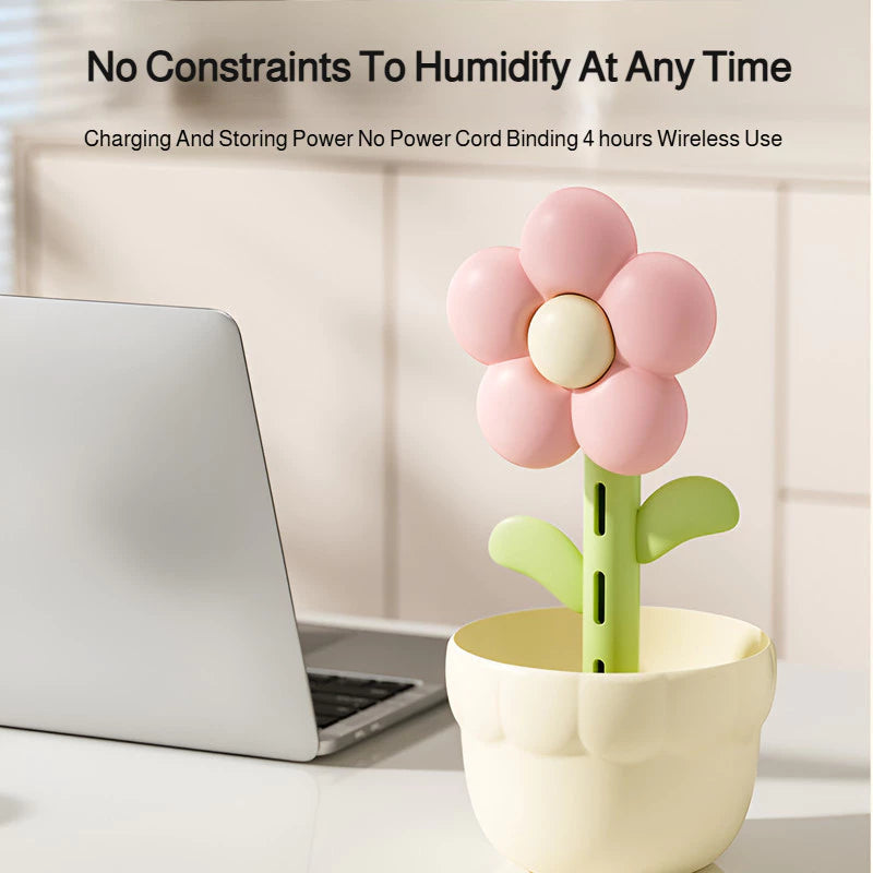 2-in-1 Flower Humidifier Night Light