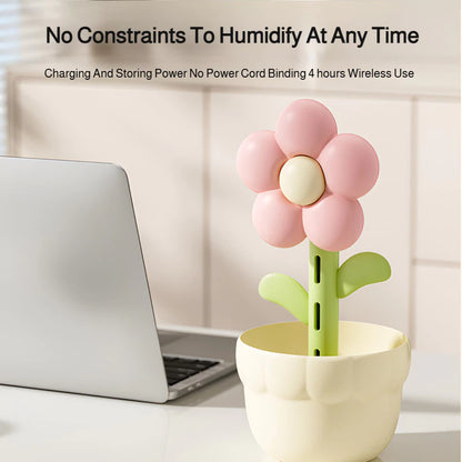 2-in-1 Flower Humidifier Night Light