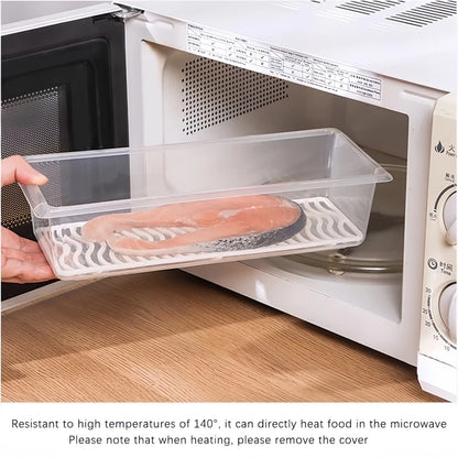BUY 1 TAKE 3 | Rectangular Food Container with Drain Plate
