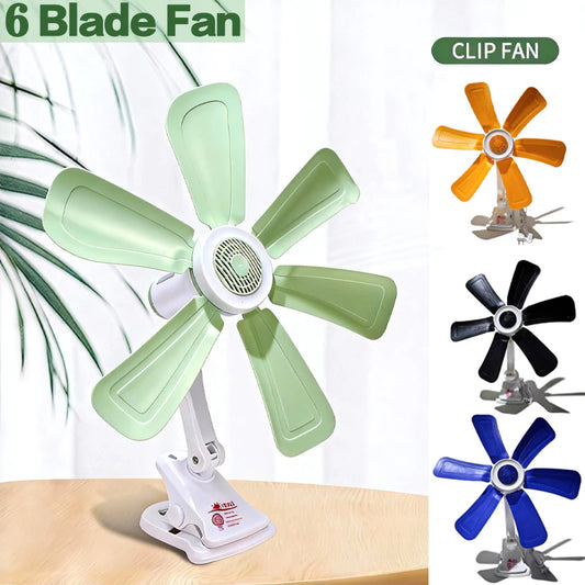 Curved 6 Blades Clip Fan
