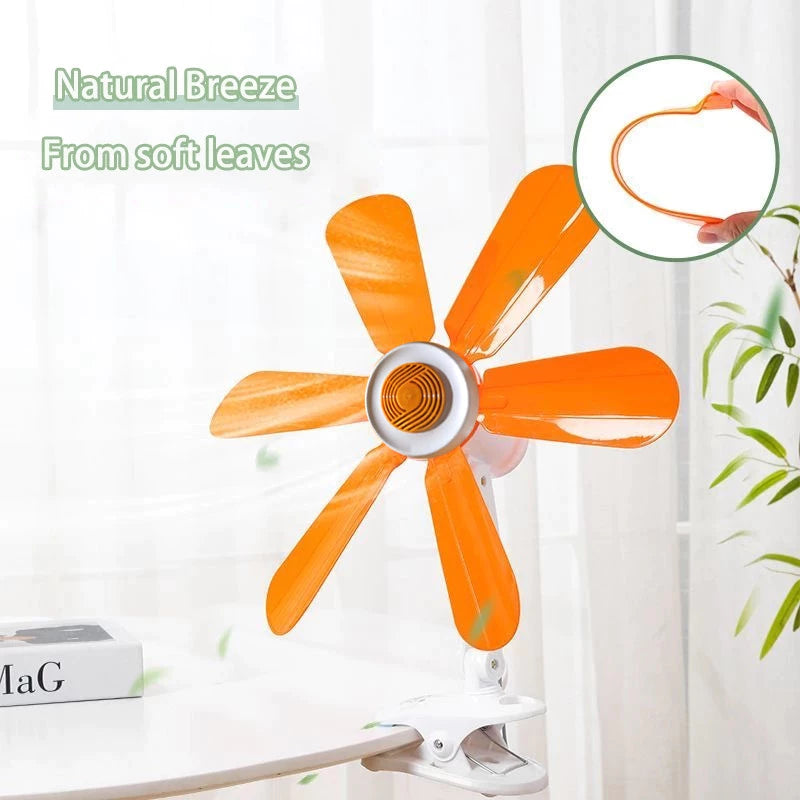Curved 6 Blades Clip Fan