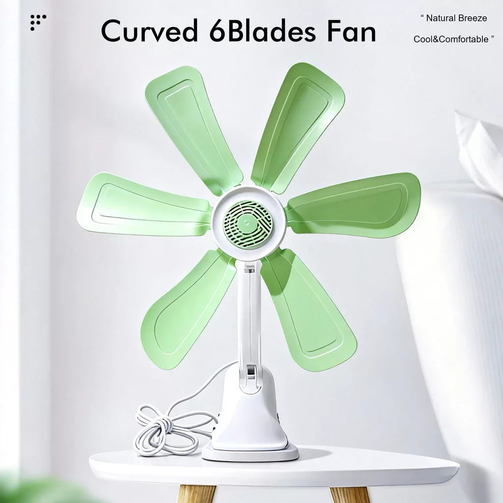 Curved 6 Blades Clip Fan