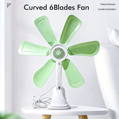 Curved 6 Blades Clip Fan