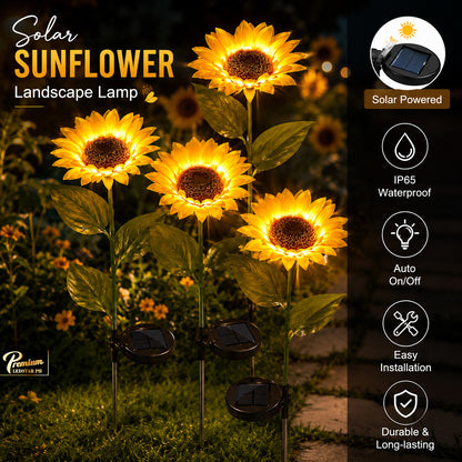 Sunflower Solar Outdoor Lights