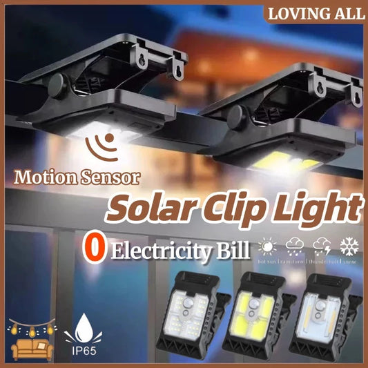 Mini Solar Motion Sensor Clip Light
