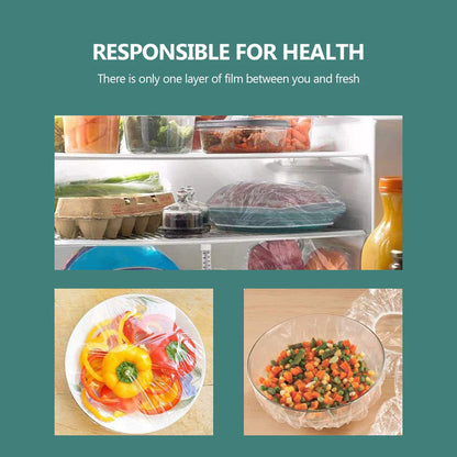 100Pcs Disposable Plastic Food Cover