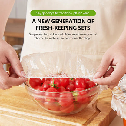 100Pcs Disposable Plastic Food Cover