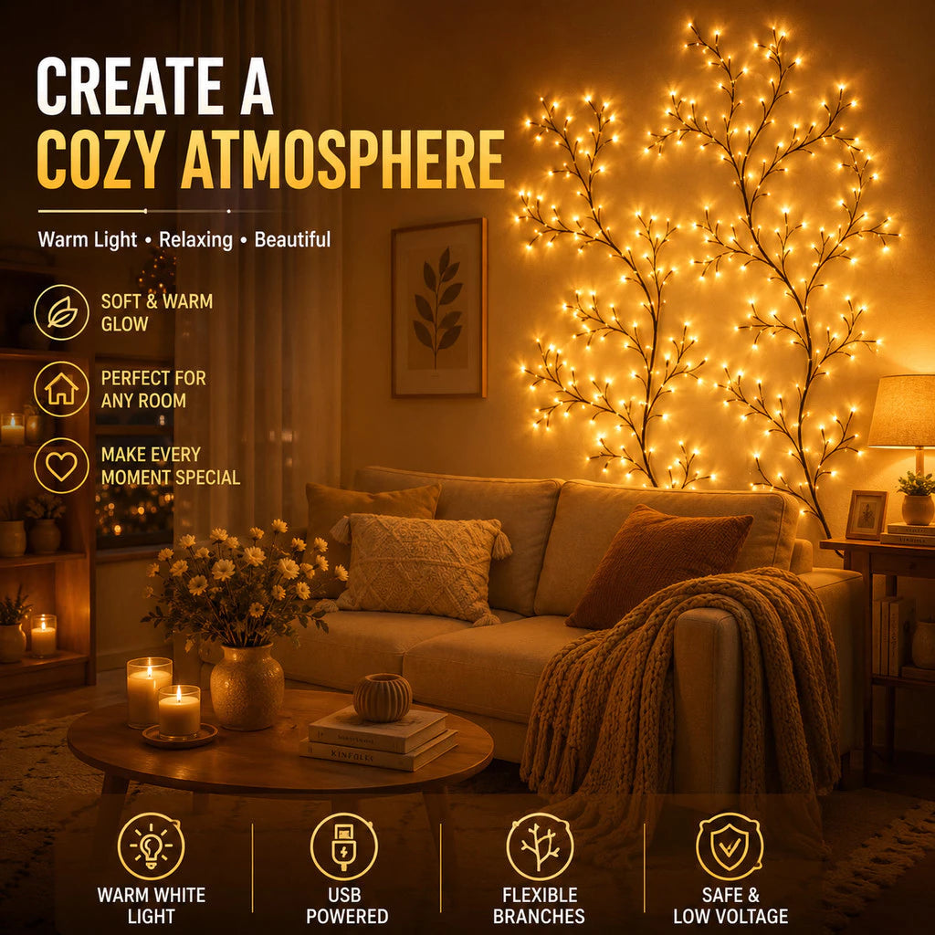 Flexible LED Willow Vine Lights with Remote