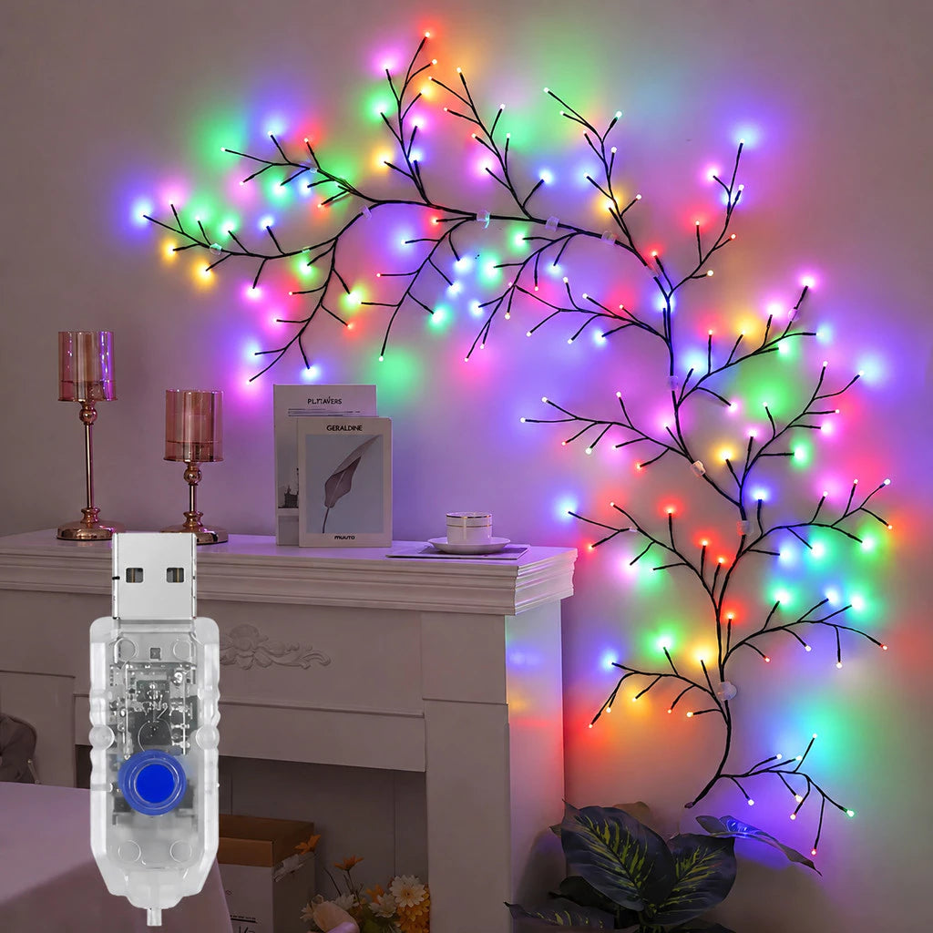 Flexible LED Willow Vine Lights with Remote