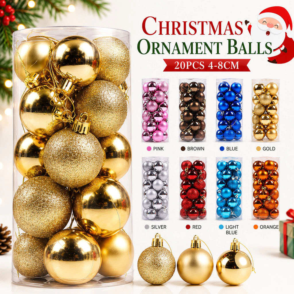 20pcs Set Christmas Balls Ornaments