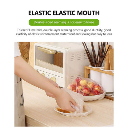 100Pcs Disposable Plastic Food Cover