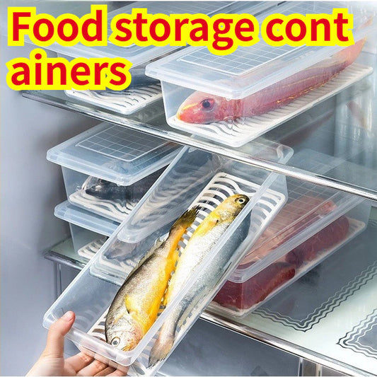 BUY 1 TAKE 3 | Rectangular Food Container with Drain Plate