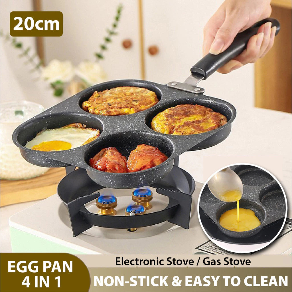 4-Hole Non-stick Egg Frying Pan