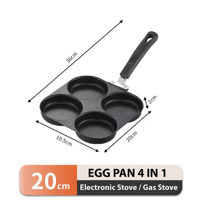 4-Hole Non-stick Egg Frying Pan