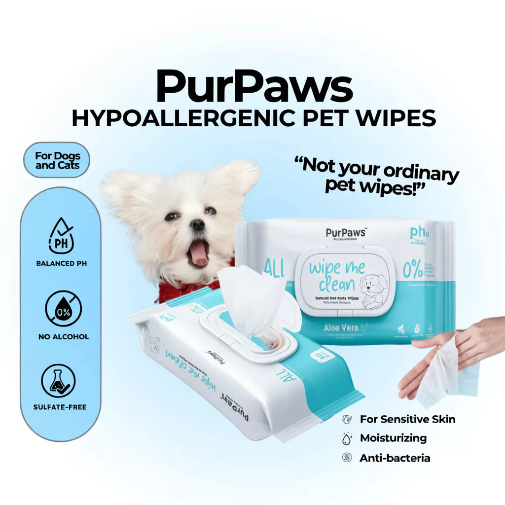 PurPaws Hypoallergenic Pet Wipes