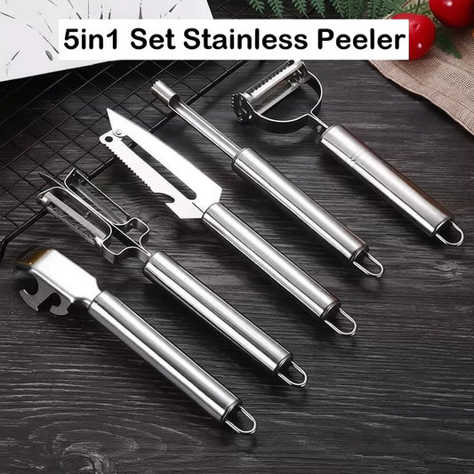 5-Piece Stainless Steel Peeler Set