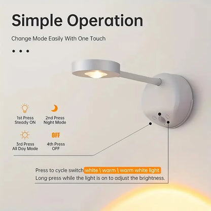 LED Motion Sensor Wall Light Spotlight