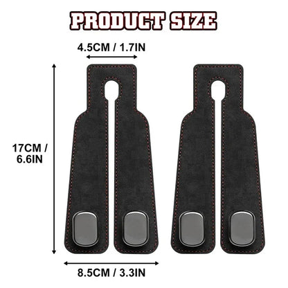 2-in-1 Suede Car Seat Headrest Hooks