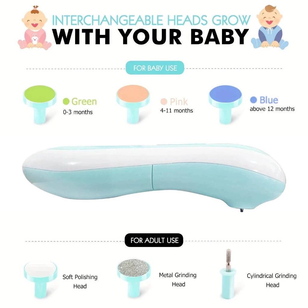 Electric Baby Nail Trimmer with LED Light