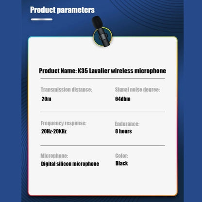 K35 Lavalier Wireless Microphone (Single Microphone)